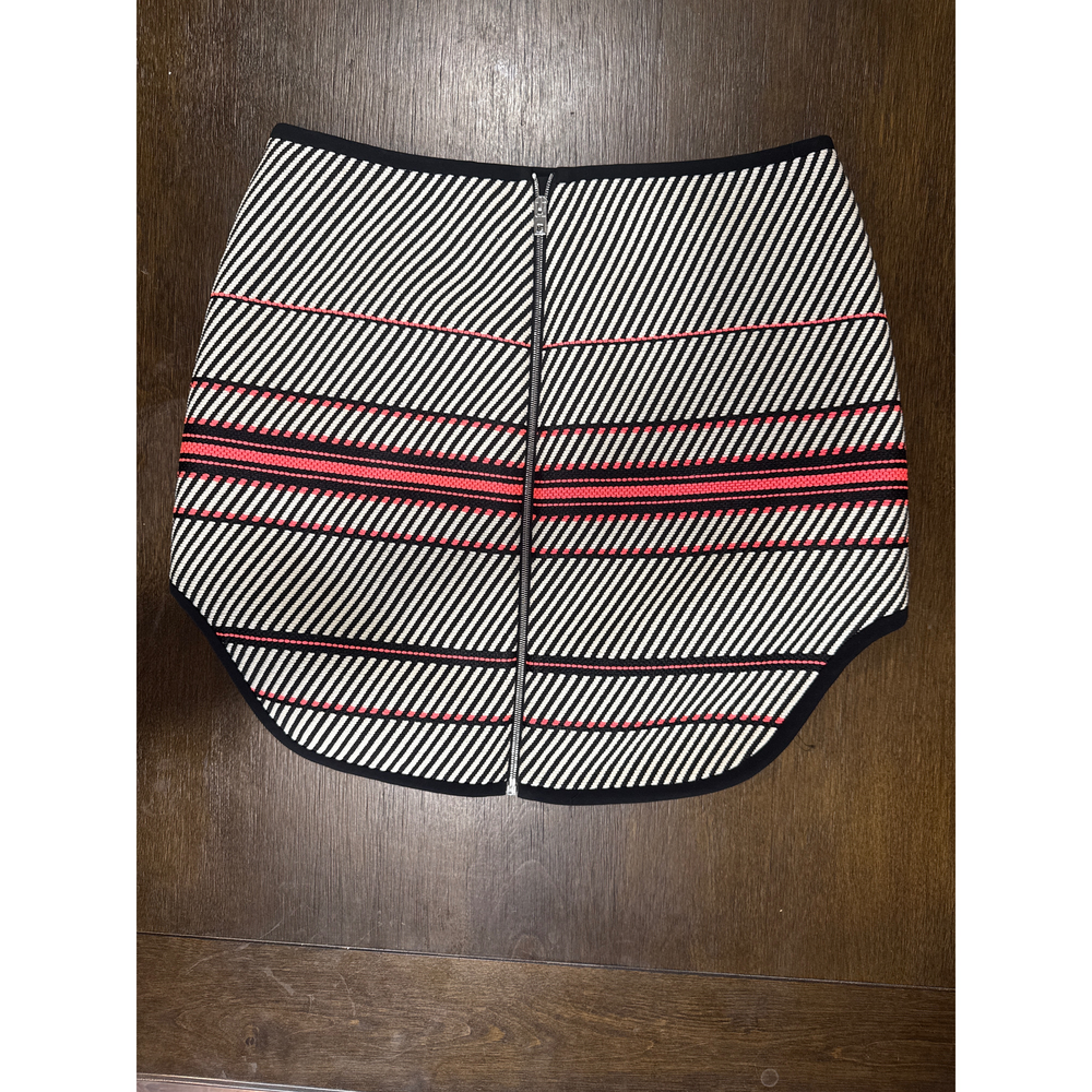 Rag & Bone Womens Black White Pink Patterned Mini Skirt - Picture 2 of 4